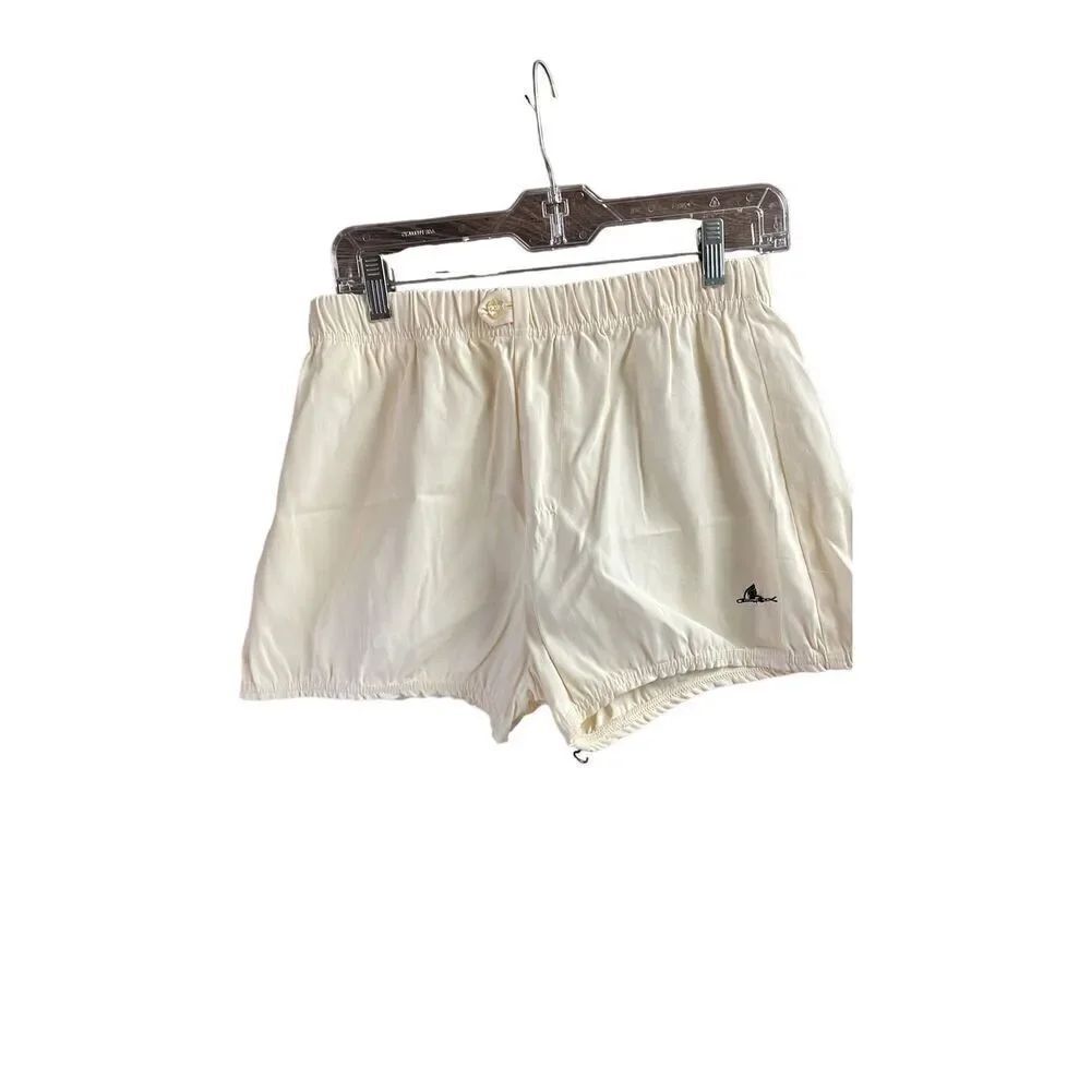 Vintage CATALINA Shorts Elastic Drawstring Waist Elastic Leg Sports Sz 36 White